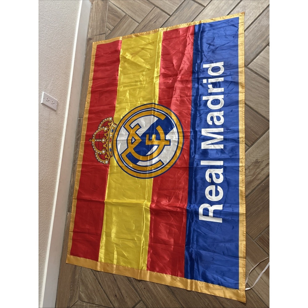 Real Madrid Red Yellow Blue 3x5 Ft Soccer Futbol Banner Flag - Picture 2 of 3